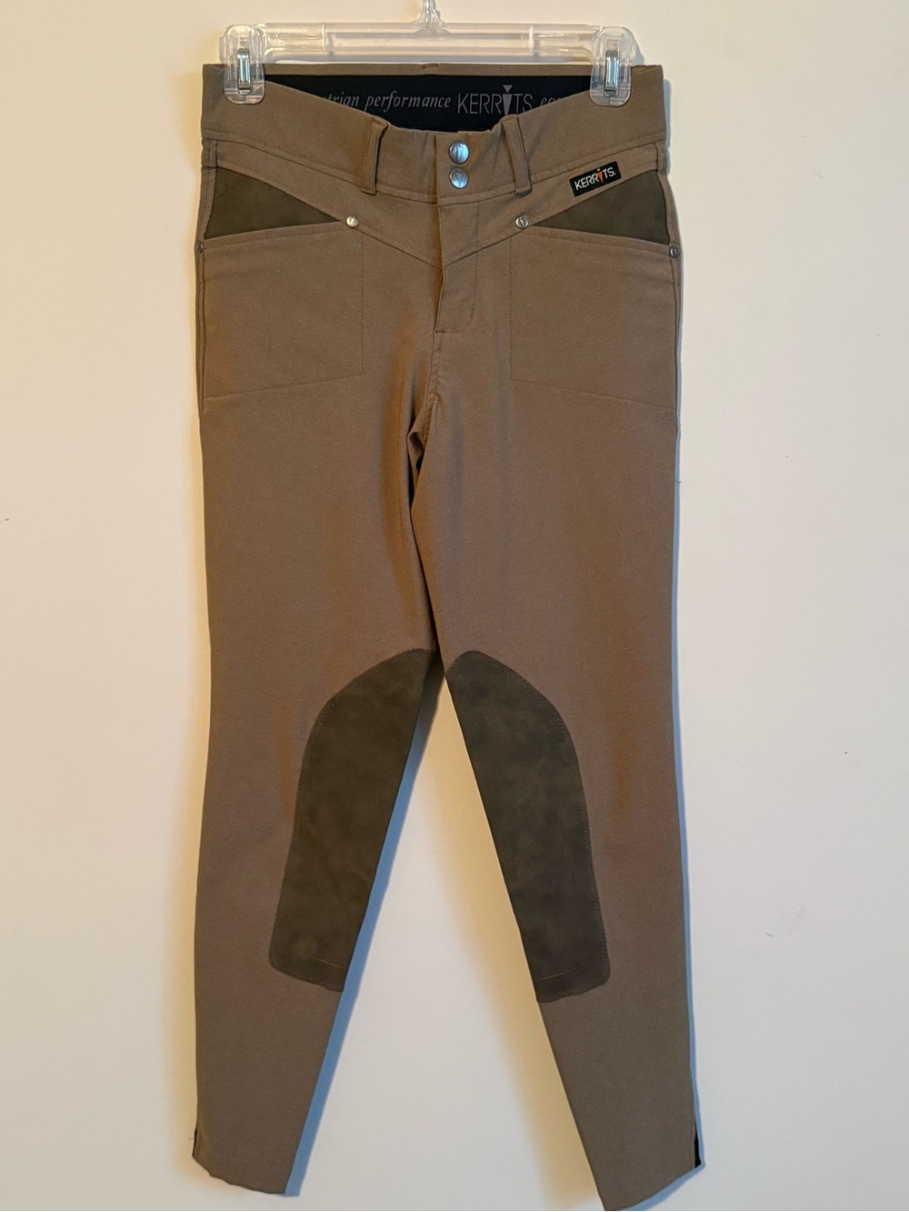 Kerrits Women’s Equestrian Riding Breeches Knee Patch Pants Brown Small